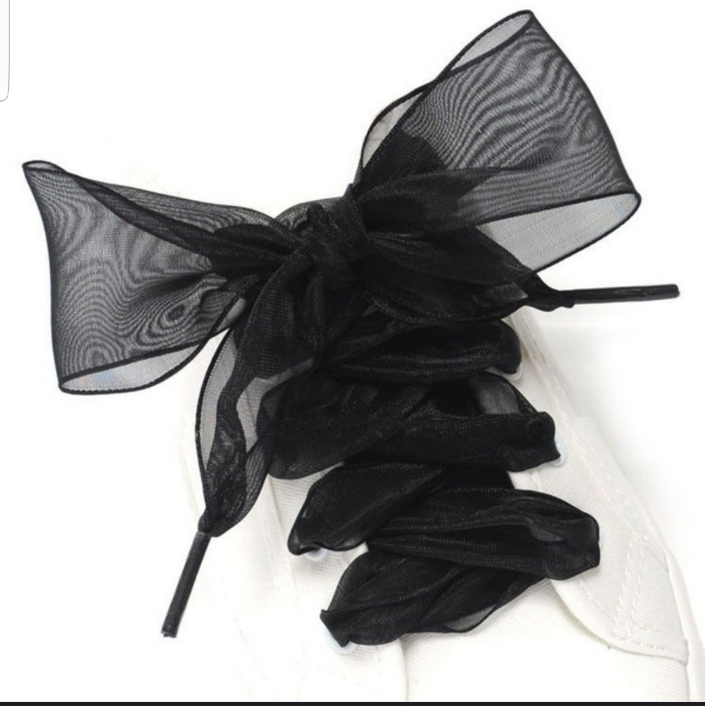 Black Organza Shoe Laces